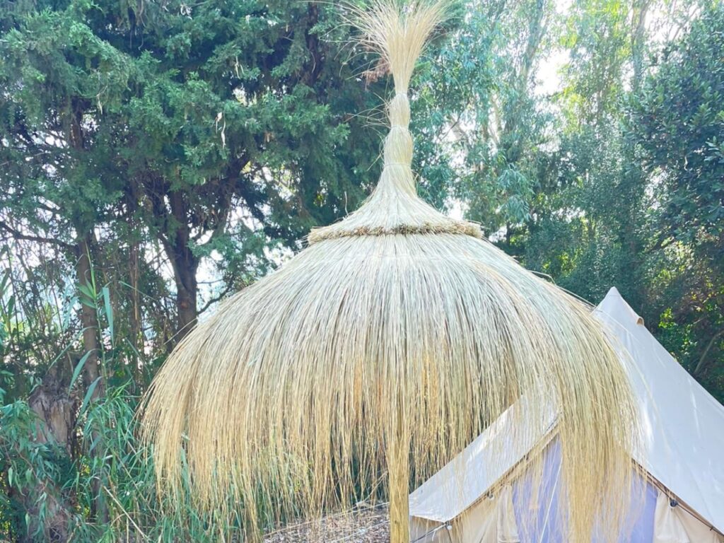 Sombrillas de junco africano para hoteles